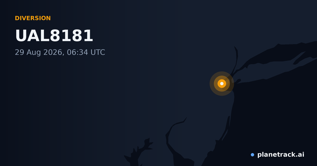 Map of where UAL8181's diversion happened