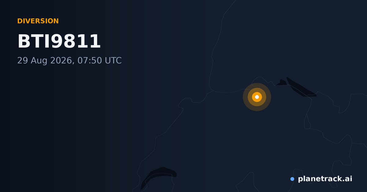 Map of where BTI9811's diversion happened