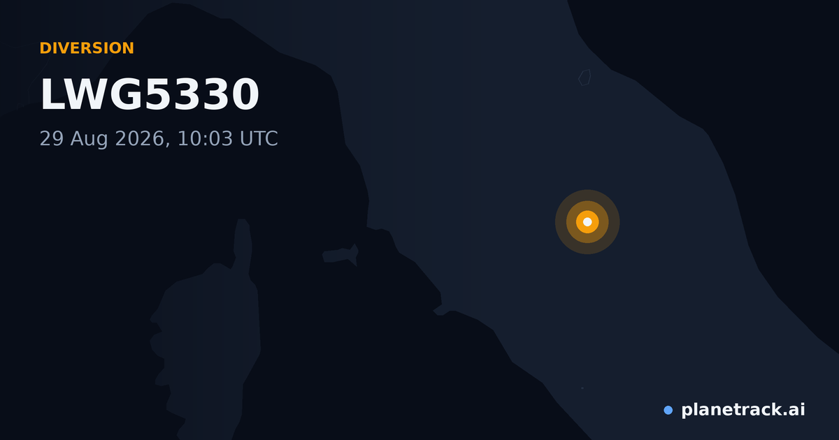 Map of where LWG5330's diversion happened