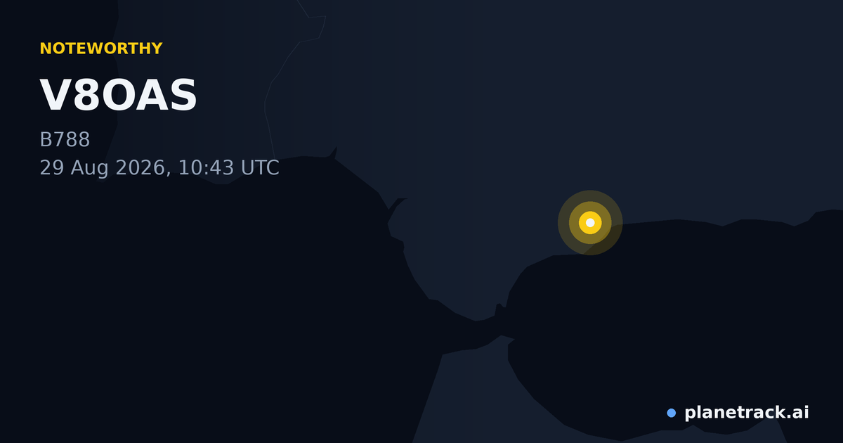 Map of where V8OAS's special aircraft happened