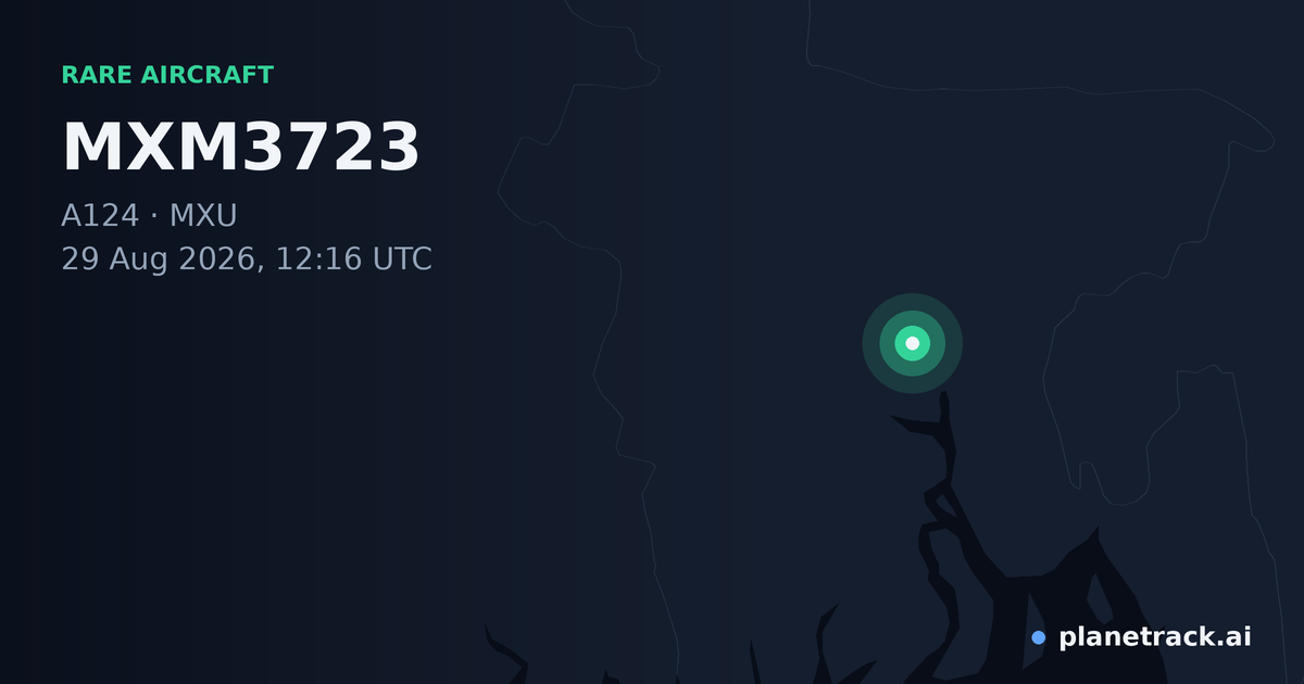 Map of where MXM3723's rare aircraft happened
