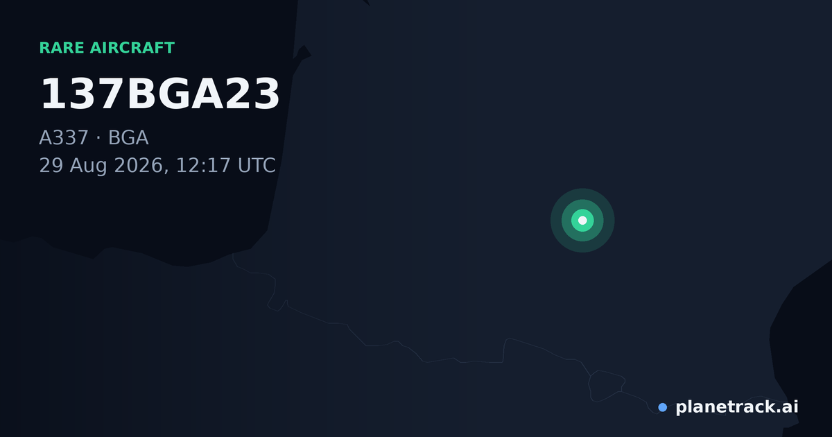 Map of where 137BGA23's rare aircraft happened