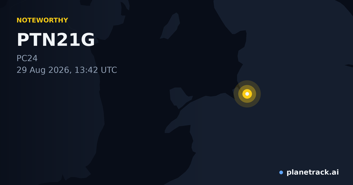 Map of where PTN21G's special aircraft happened