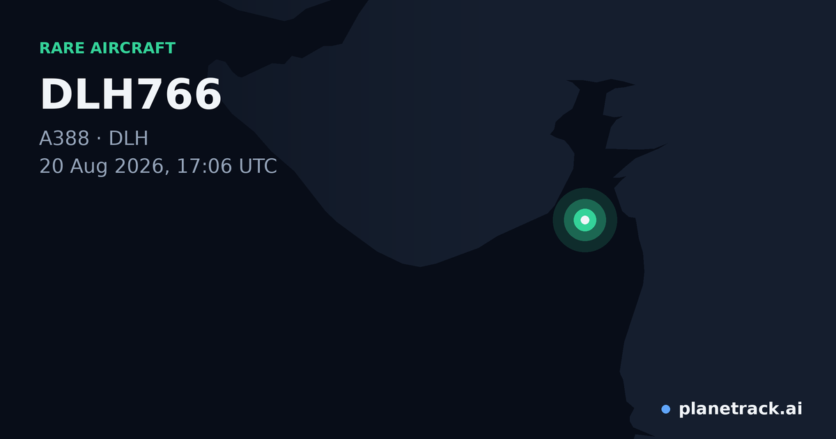Map of where DLH766's rare aircraft happened