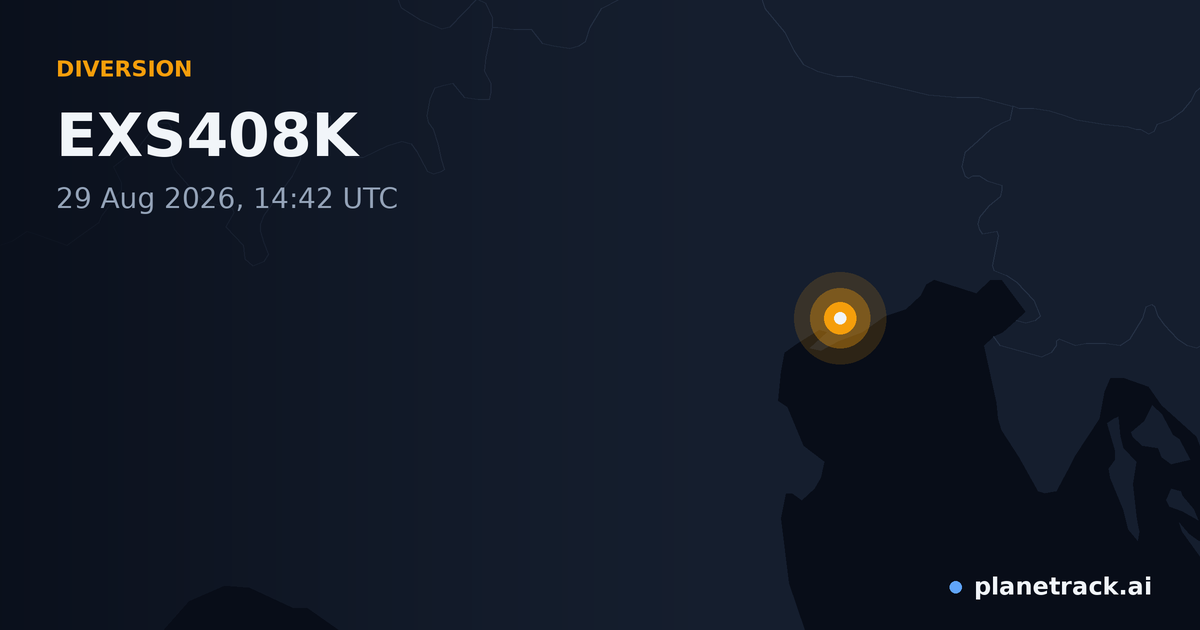 Map of where EXS408K's diversion happened