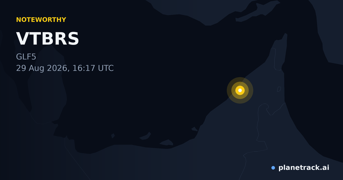 Map of where VTBRS's special aircraft happened