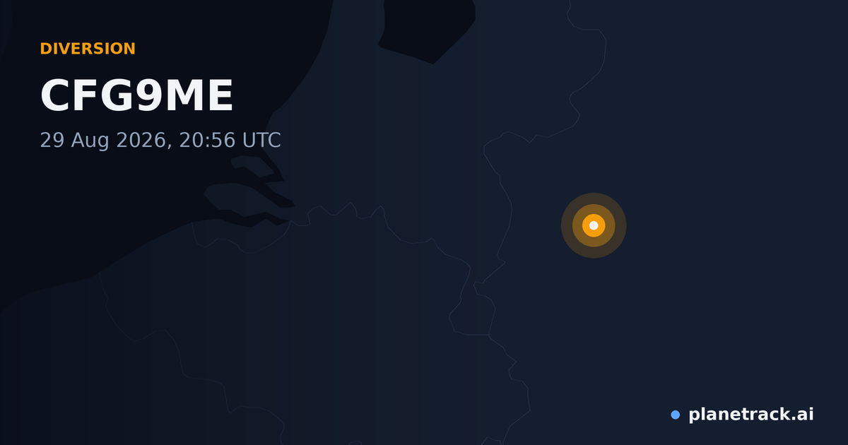 Map of where CFG9ME's diversion happened