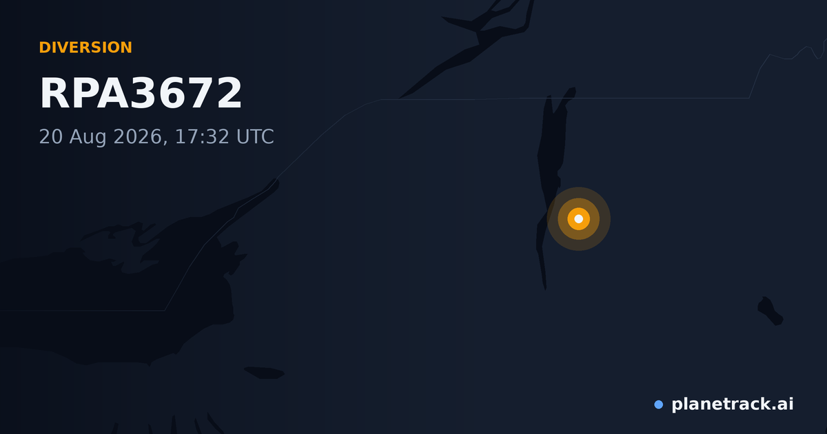 Map of where RPA3672's diversion happened
