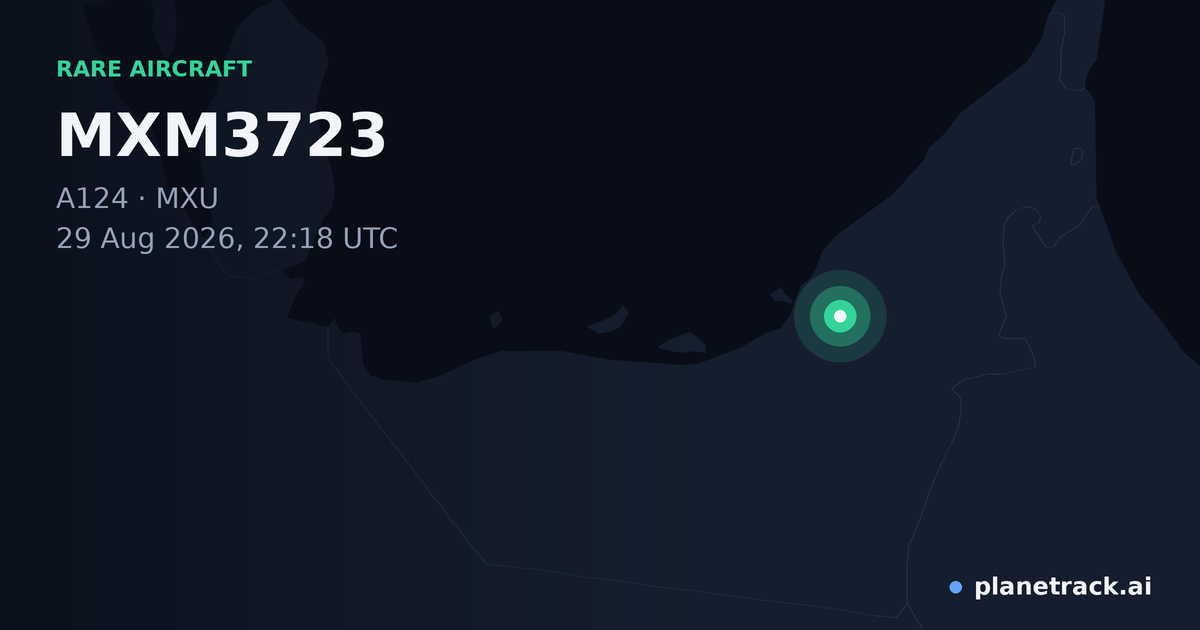 Map of where MXM3723's rare aircraft happened