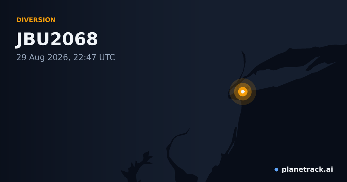 Map of where JBU2068's diversion happened