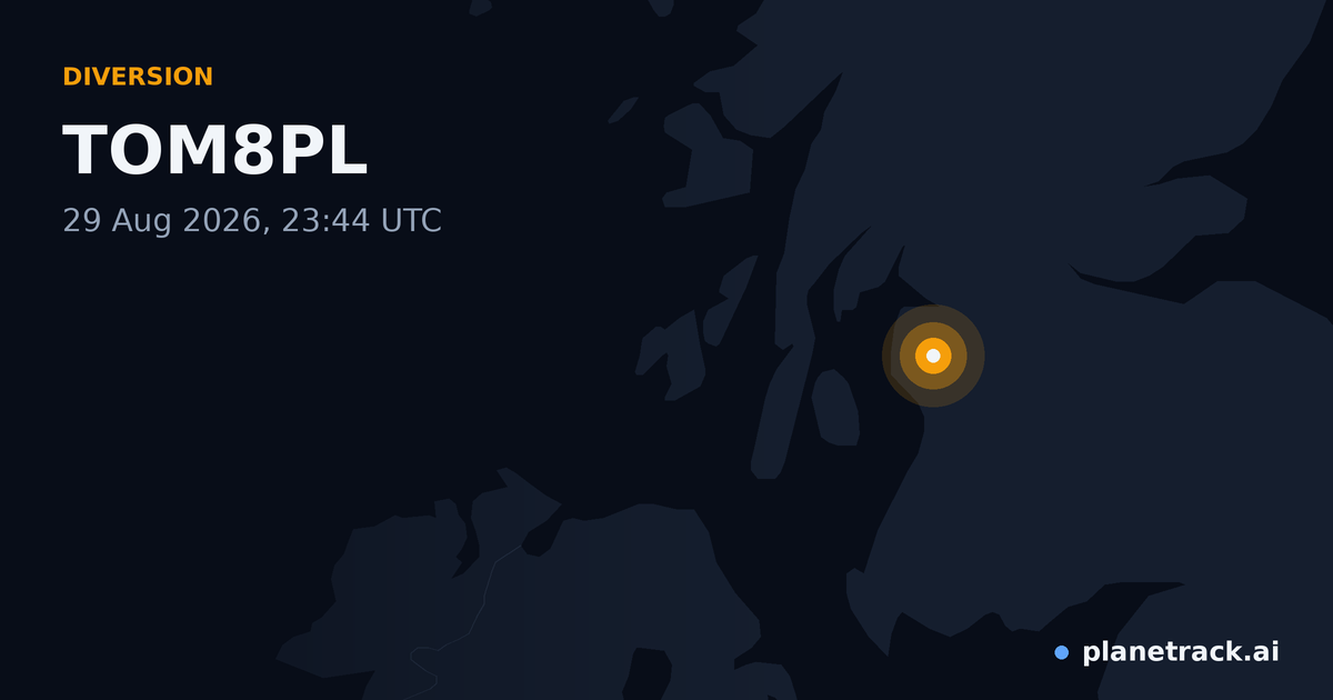 Map of where TOM8PL's diversion happened