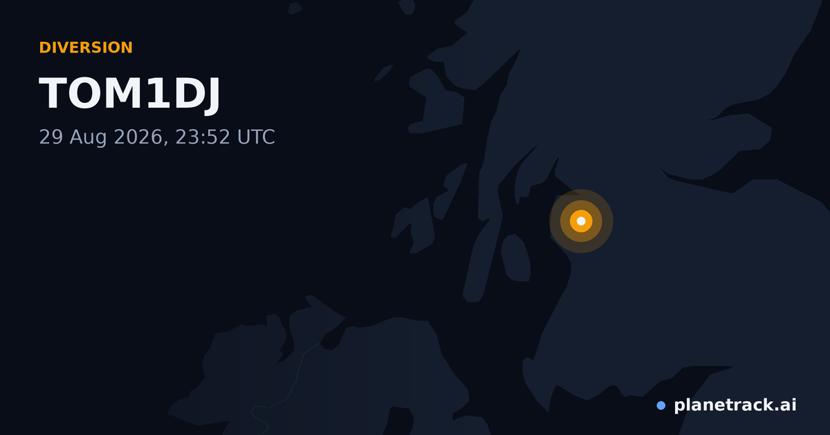 Map of where TOM1DJ's diversion happened