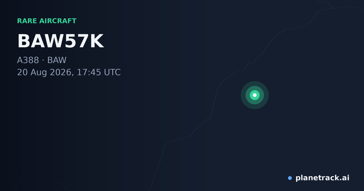 Map of where BAW57K's rare aircraft happened