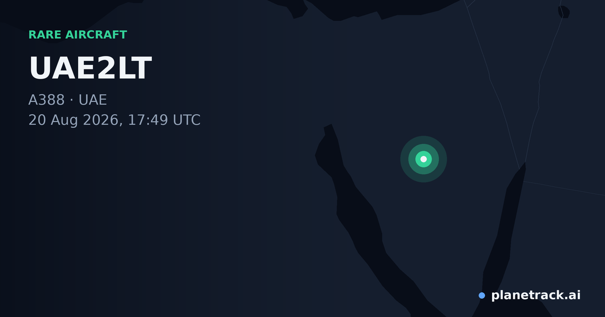 Map of where UAE2LT's rare aircraft happened