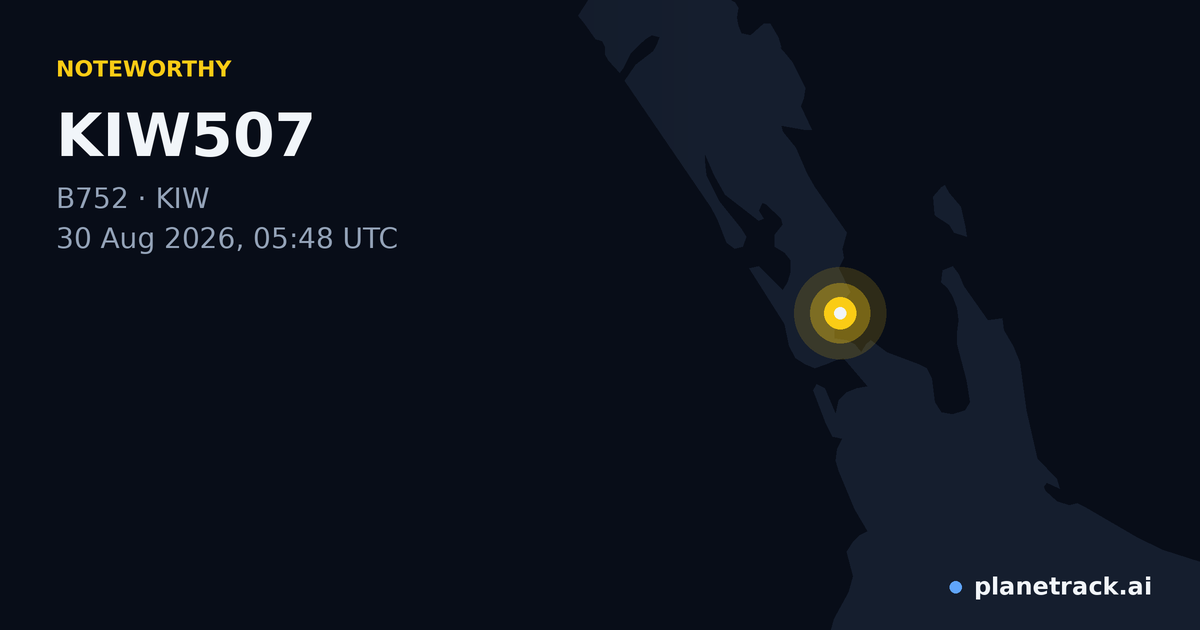 Map of where KIW507's special aircraft happened