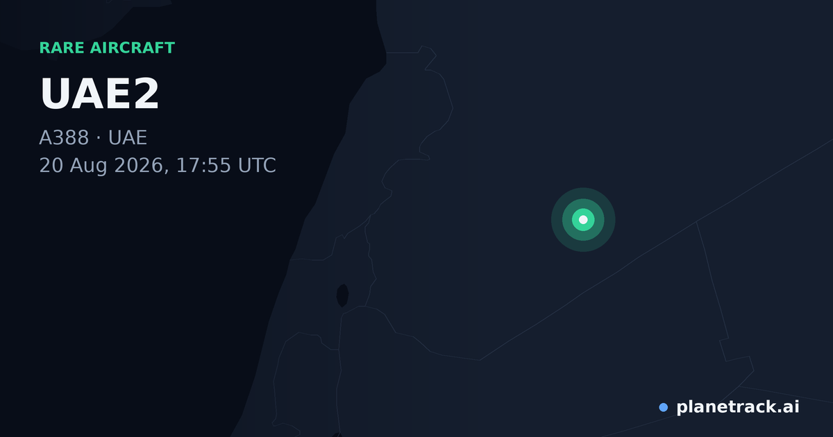 Map of where UAE2's rare aircraft happened