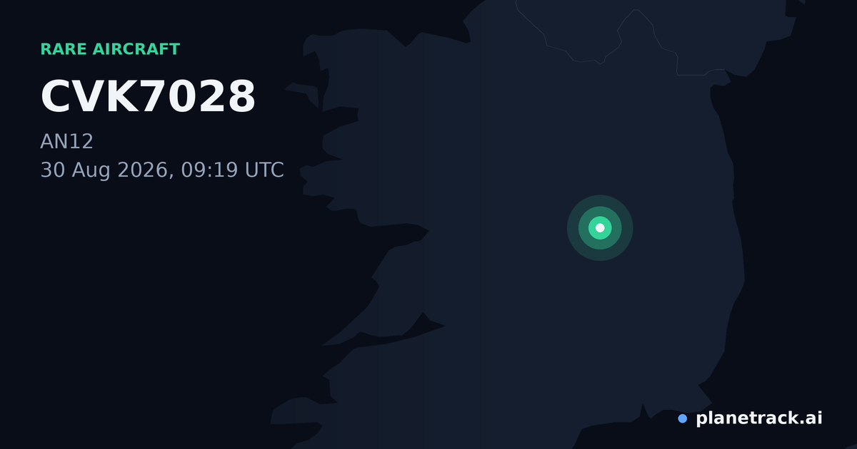 Map of where CVK7028's rare aircraft happened