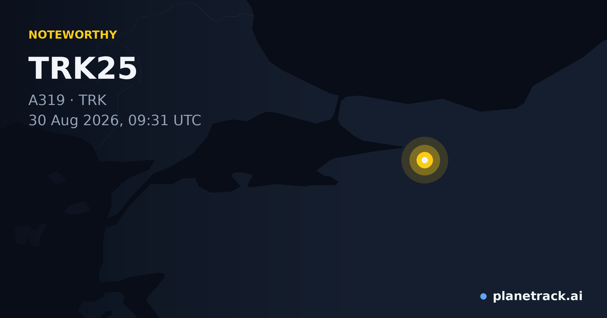 Map of where TRK25's special aircraft happened