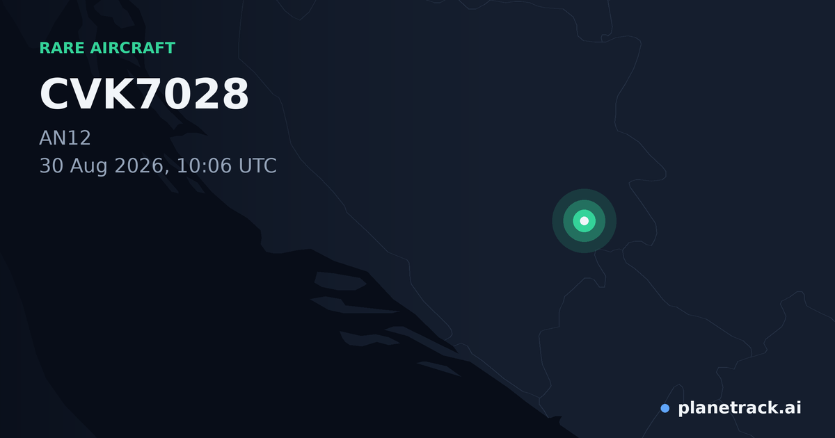 Map of where CVK7028's rare aircraft happened