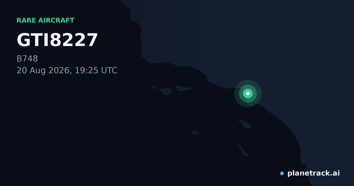 Map of where GTI8227's rare aircraft happened