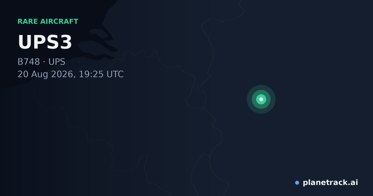 Map of where UPS3's rare aircraft happened