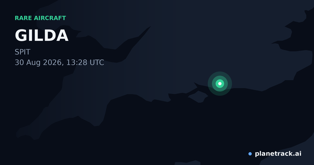 Map of where GILDA's rare aircraft happened