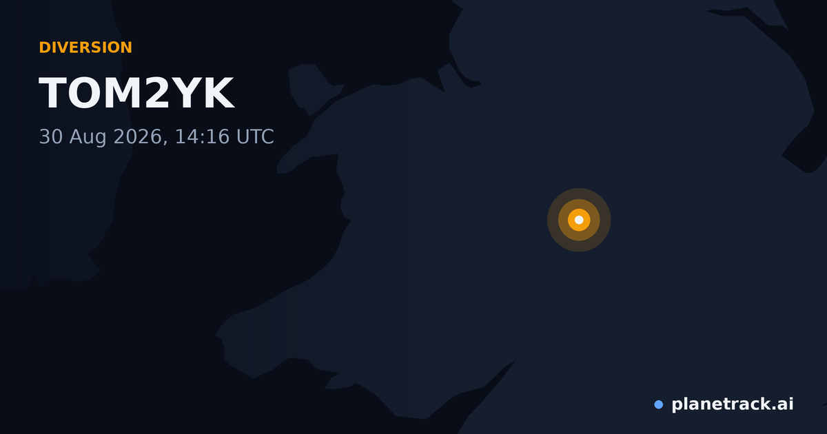 Map of where TOM2YK's diversion happened