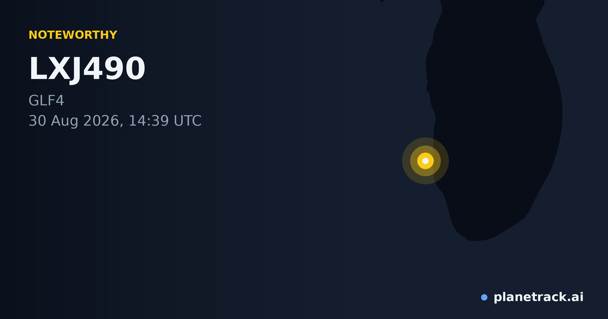 Map of where LXJ490's special aircraft happened