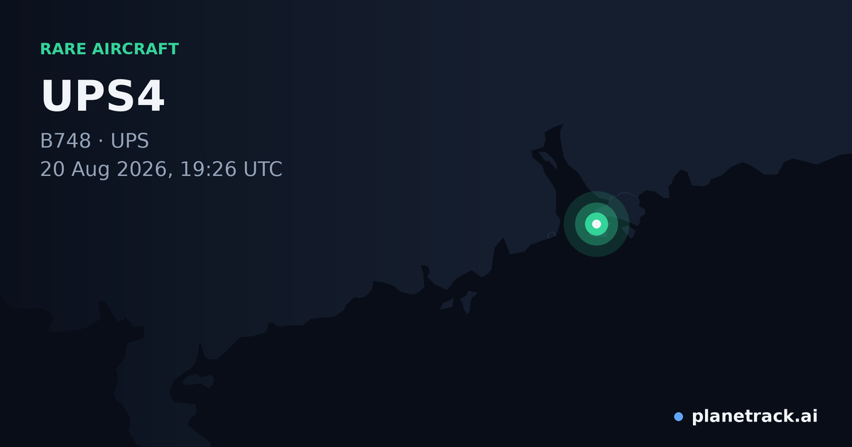 Map of where UPS4's rare aircraft happened