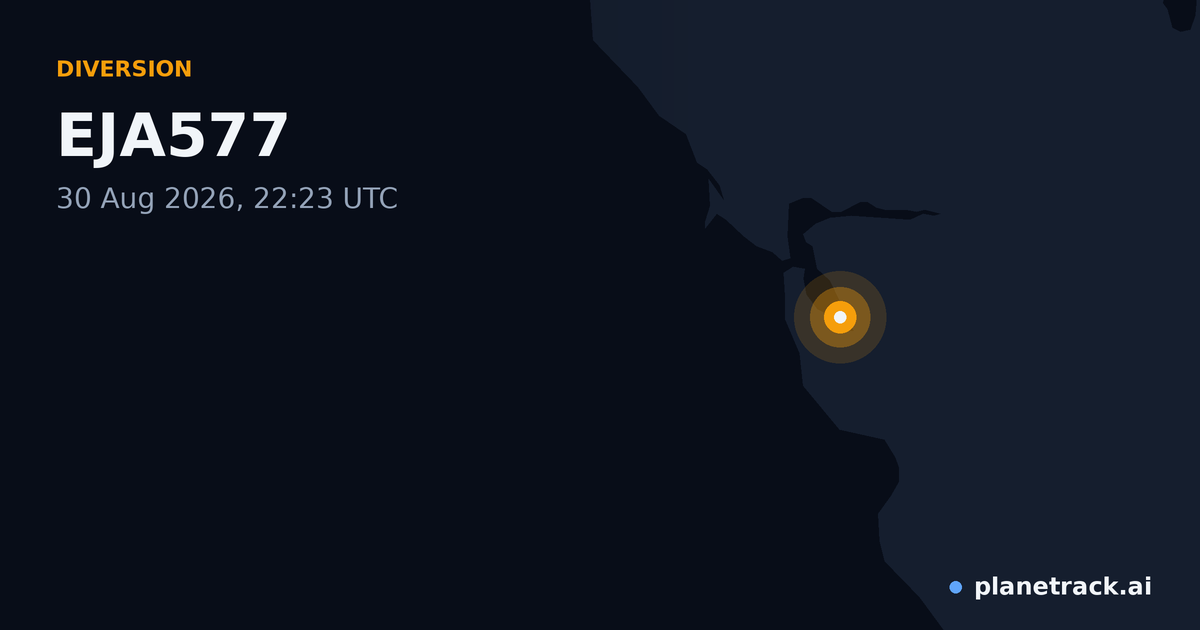Map of where EJA577's diversion happened