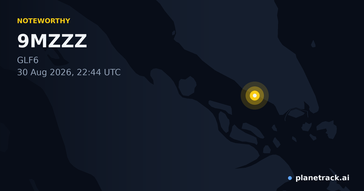 Map of where 9MZZZ's special aircraft happened