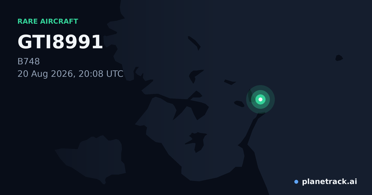 Map of where GTI8991's rare aircraft happened