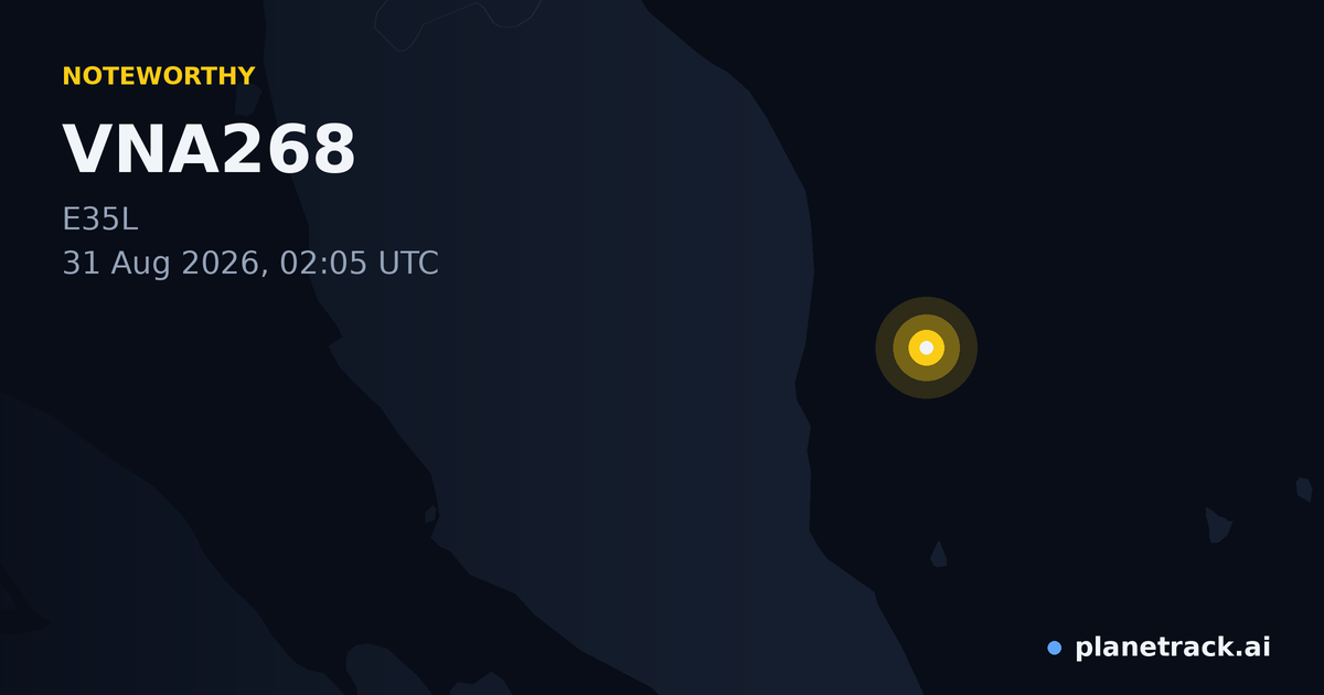 Map of where VNA268's special aircraft happened