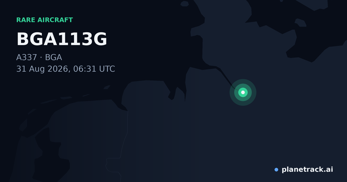 Map of where BGA113G's rare aircraft happened