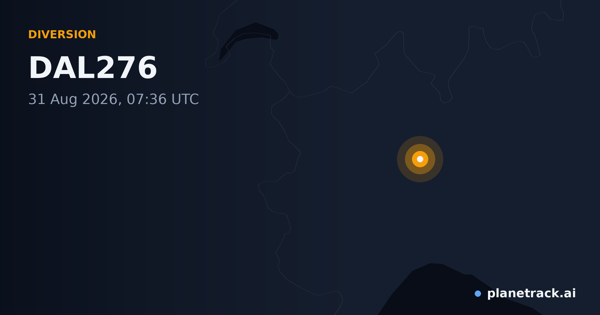 Map of where DAL276's diversion happened