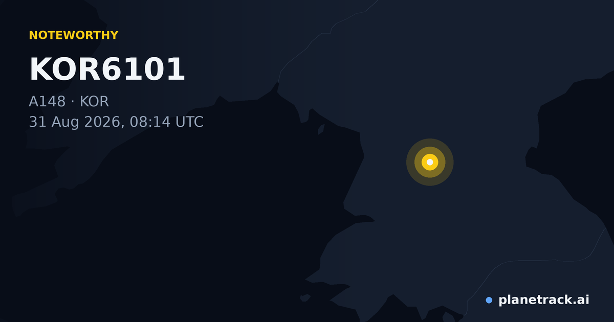 Map of where KOR6101's special aircraft happened