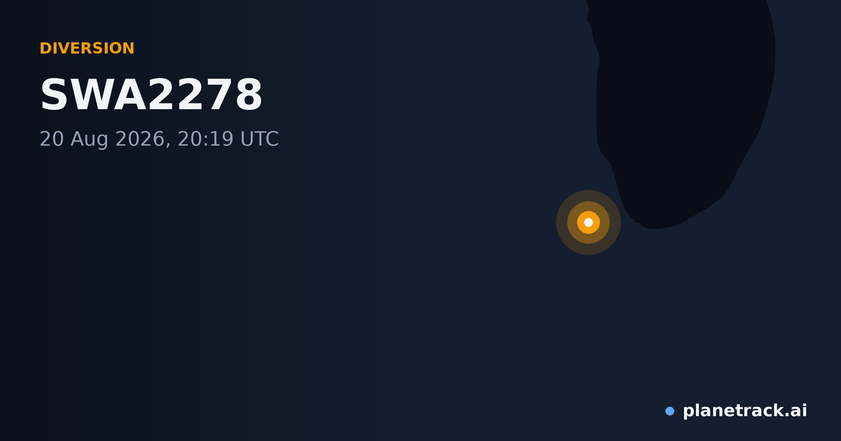 Map of where SWA2278's diversion happened