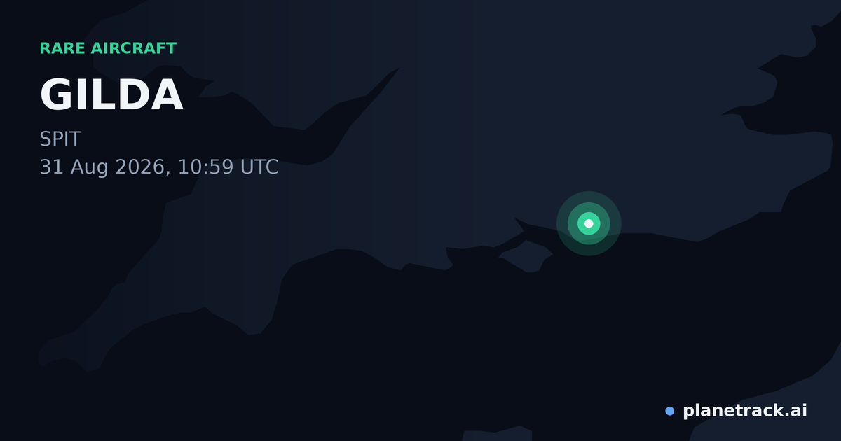 Map of where GILDA's rare aircraft happened