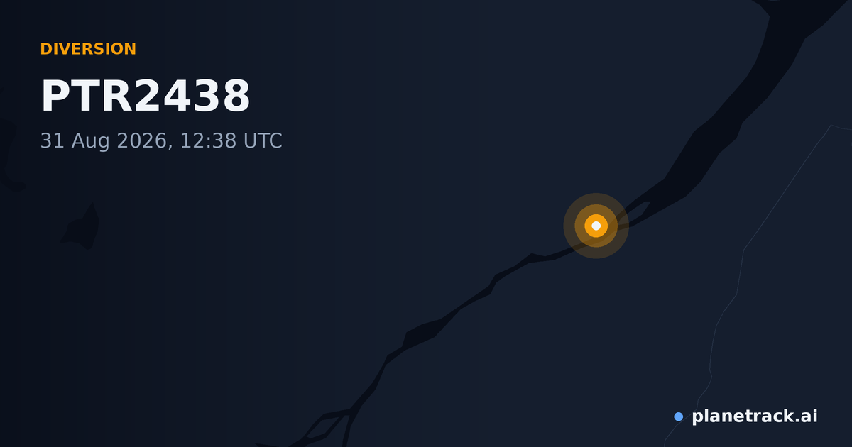Map of where PTR2438's diversion happened