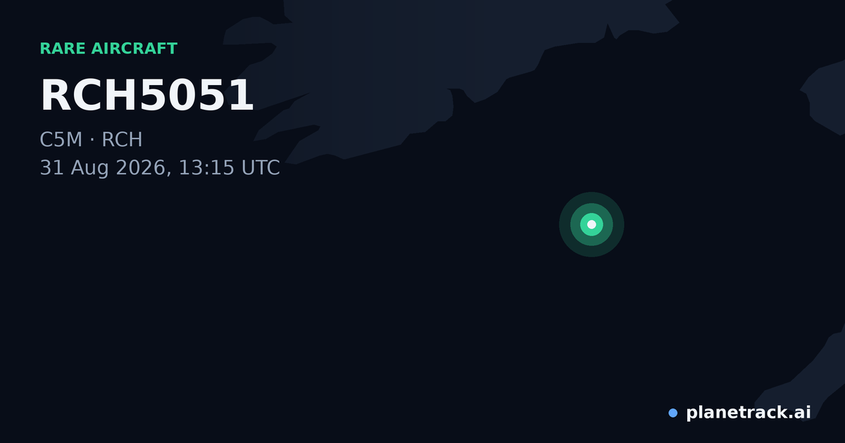 Map of where RCH5051's rare aircraft happened