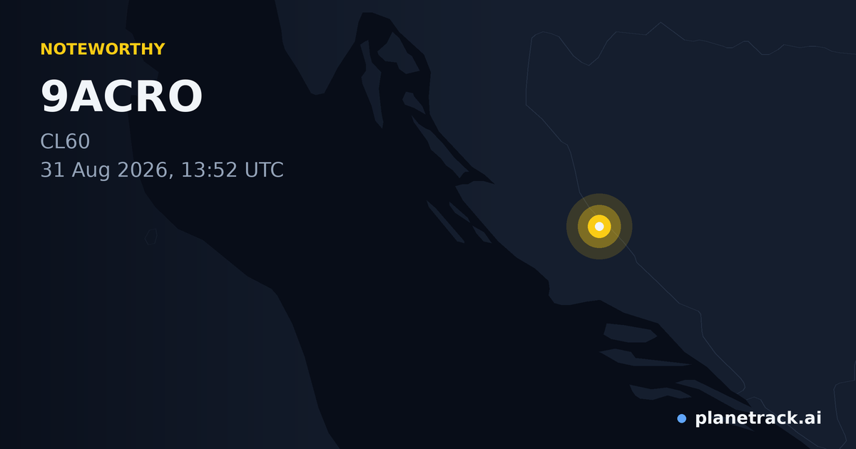 Map of where 9ACRO's special aircraft happened