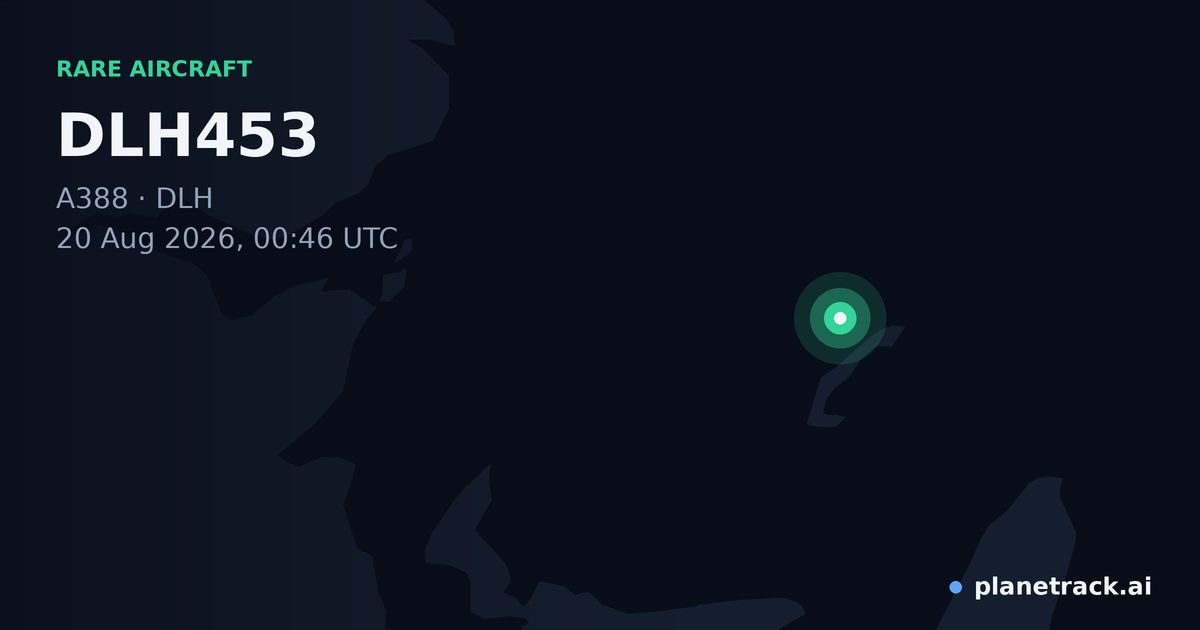 Map of where DLH453's rare aircraft happened