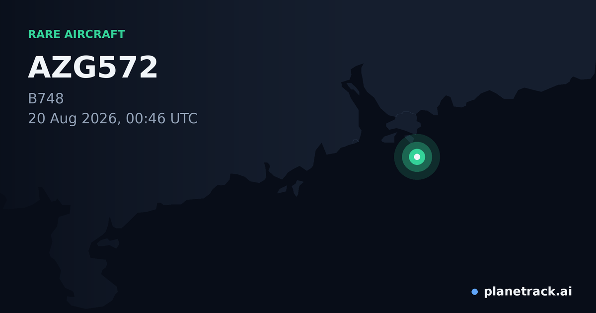 Map of where AZG572's rare aircraft happened