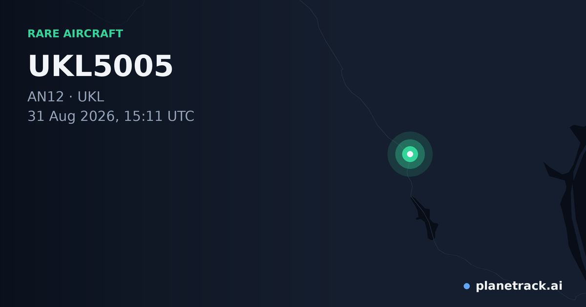 Map of where UKL5005's rare aircraft happened