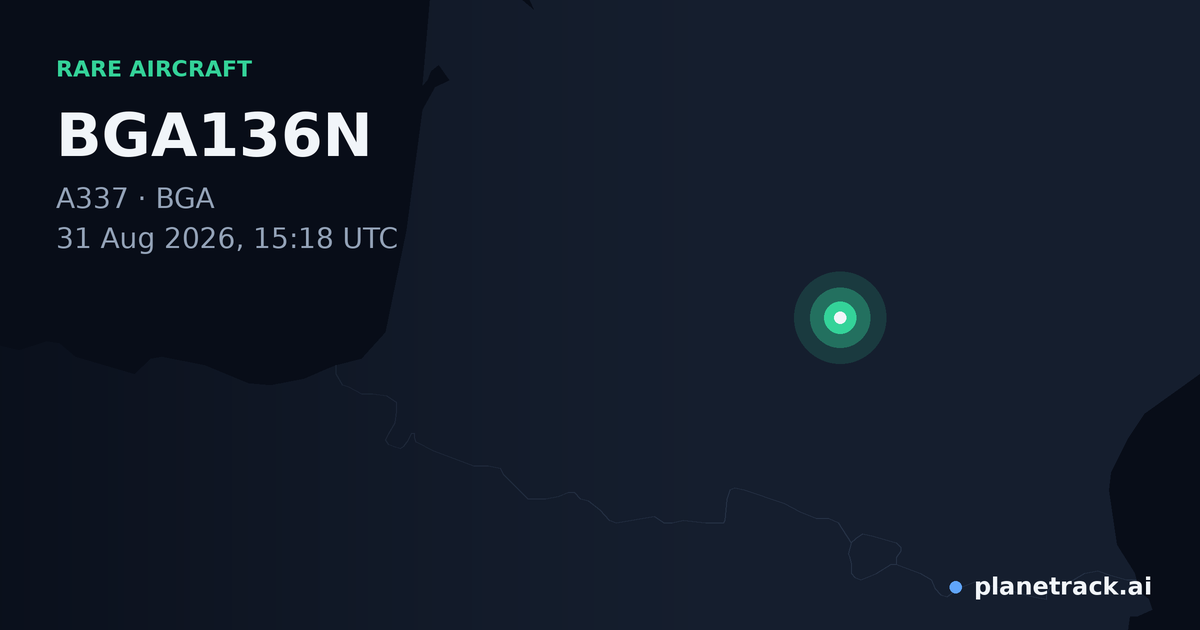 Map of where BGA136N's rare aircraft happened
