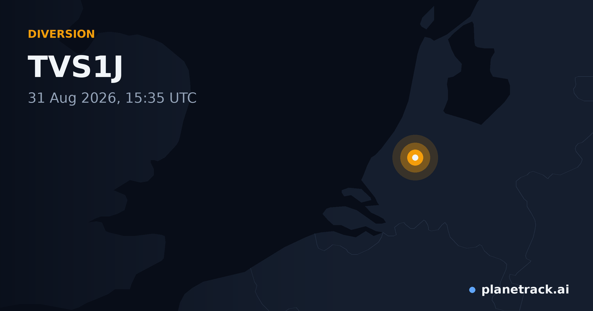 Map of where TVS1J's diversion happened