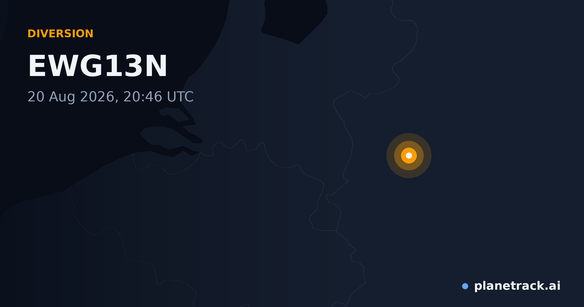 Map of where EWG13N's diversion happened