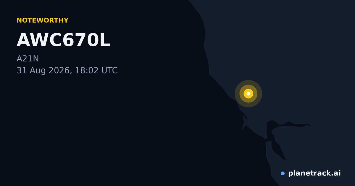 Map of where AWC670L's special aircraft happened