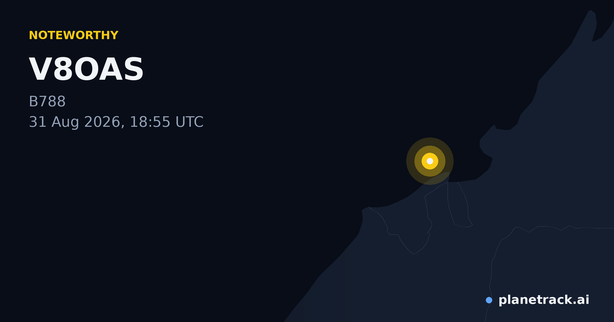 Map of where V8OAS's special aircraft happened