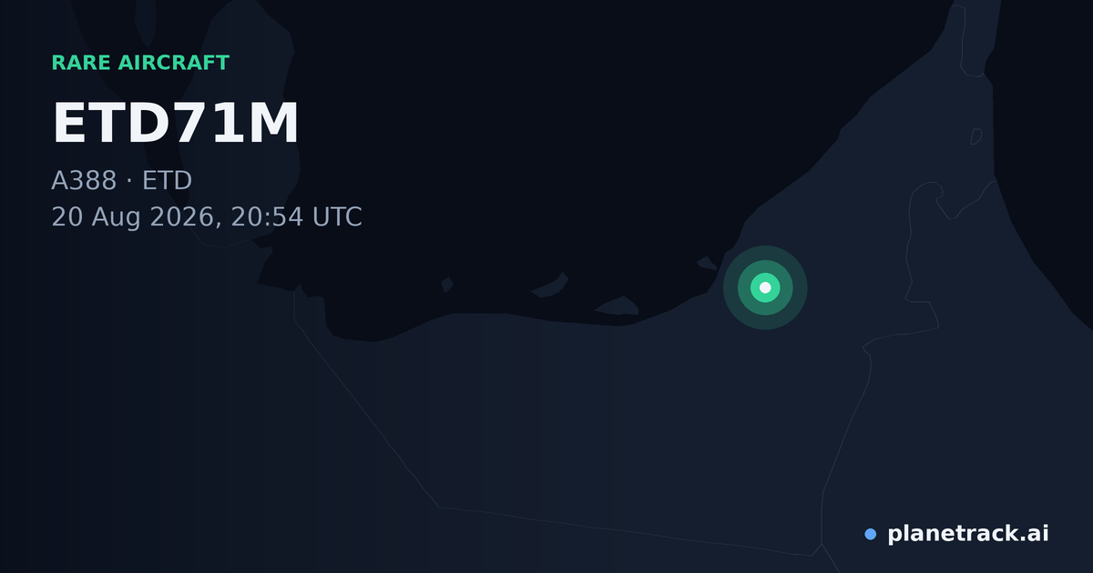 Map of where ETD71M's rare aircraft happened